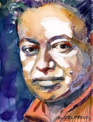 "Mini Portrait: Diego Rivera" original fine art by Belinda Del Pesco "Mini Portrait: Diego Rivera" original fine art by Belinda Del Pesco