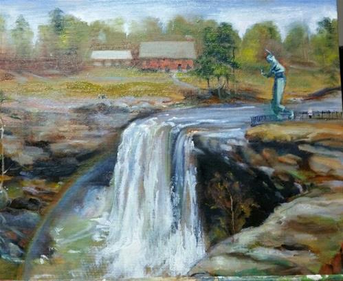 "Noccalula Falls " original fine art by Nan Perry "Noccalula Falls " original fine art by Nan Perry