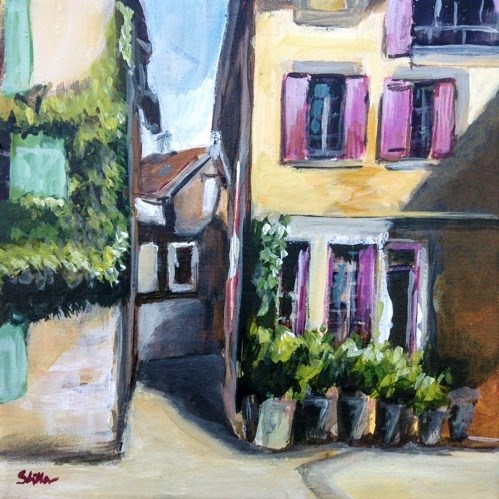 "1505 St. Didier near the Chateau" original fine art by Dietmar Stiller "1505 St. Didier near the Chateau" original fine art by Dietmar Stiller