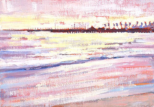 "Santa Barbara Beach Painting" original fine art by Kevin Inman "Santa Barbara Beach Painting" original fine art by Kevin Inman