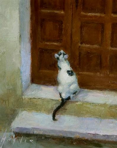 "Ouvrez La Porte Detail" original fine art by Julie Snyder "Ouvrez La Porte Detail" original fine art by Julie Snyder