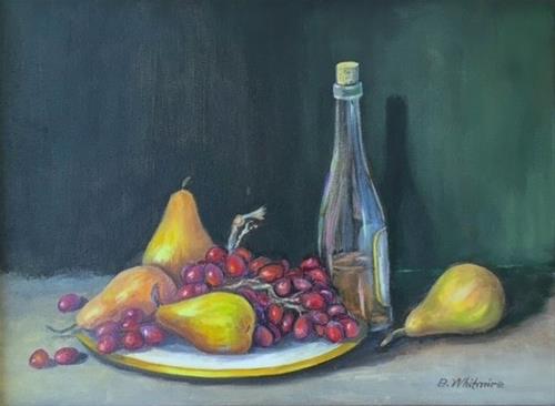 "Wine and Fruit" original fine art by Barbara Whitmire "Wine and Fruit" original fine art by Barbara Whitmire