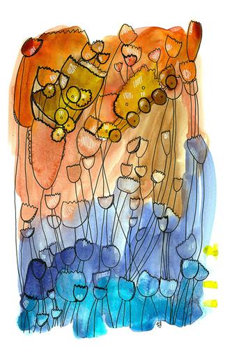 "Mary, Mary, Quite Contrary" original fine art by Tonya Doughty "Mary, Mary, Quite Contrary" original fine art by Tonya Doughty
