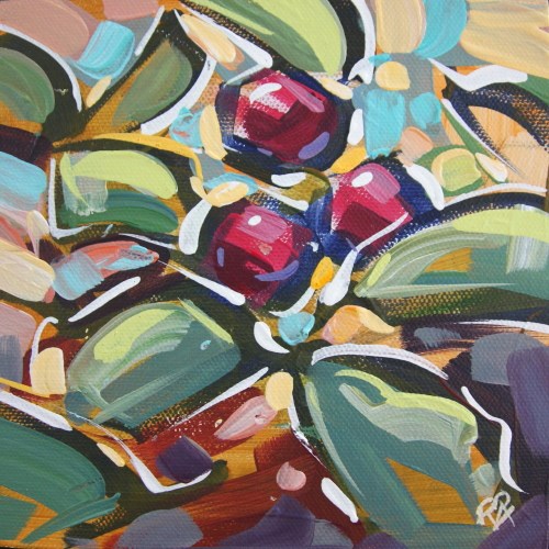 "Autumn Berry Abstraction 35" original fine art by Roger Akesson "Autumn Berry Abstraction 35" original fine art by Roger Akesson
