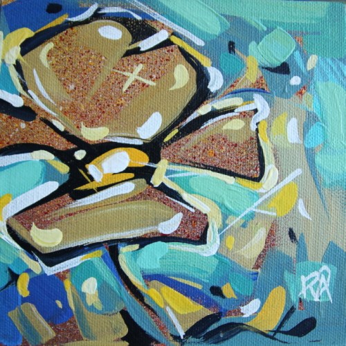 "Flower Abstraction 156" original fine art by Roger Akesson "Flower Abstraction 156" original fine art by Roger Akesson