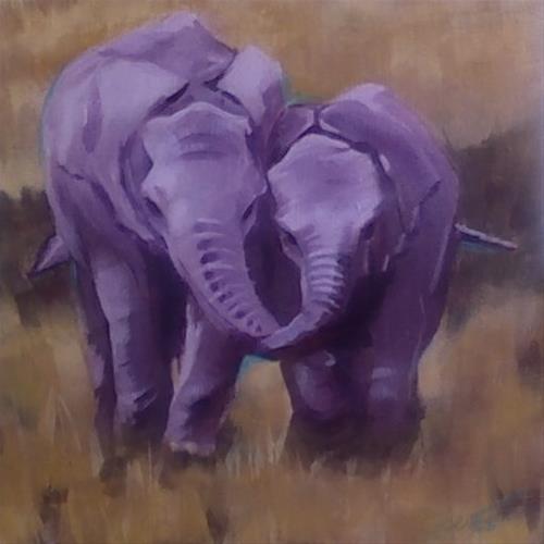 "BFFs" original fine art by Bev Thibault "BFFs" original fine art by Bev Thibault
