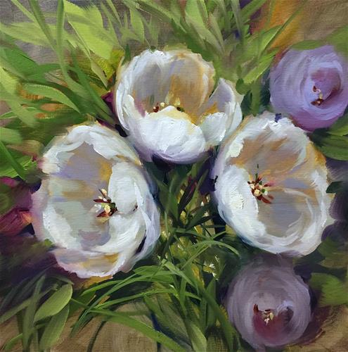 "A Free Tulip Video - Always Together White Tulips - Nancy Medina Videos and Art Classes" original fine art by Nancy Medina "A Free Tulip Video - Always Together White Tulips - Nancy Medina Videos and Art Classes" original fine art by Nancy Medina