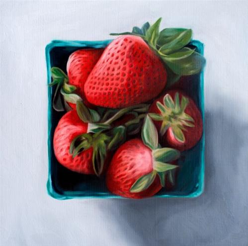 "Strawberry Basket" original fine art by Lauren Pretorius "Strawberry Basket" original fine art by Lauren Pretorius