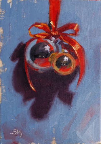 "No. 533 Christmas Ornaments" original fine art by Susan McManamen "No. 533 Christmas Ornaments" original fine art by Susan McManamen