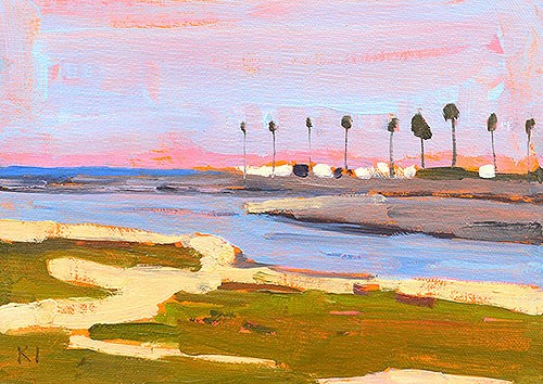 "Mission Beach Palm Trees" original fine art by Kevin Inman "Mission Beach Palm Trees" original fine art by Kevin Inman