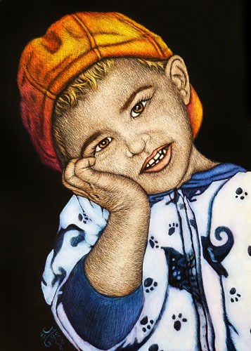 "Strike A Pose" original fine art by Monique Morin Matson "Strike A Pose" original fine art by Monique Morin Matson