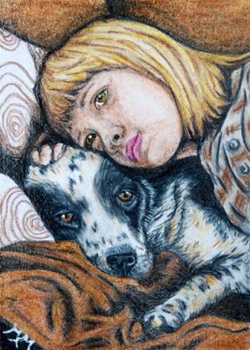 "CP18 - Friends" original fine art by Monique Morin Matson "CP18 - Friends" original fine art by Monique Morin Matson