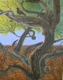 "Raven's Trees" original fine art by Patricia Murray "Raven's Trees" original fine art by Patricia Murray