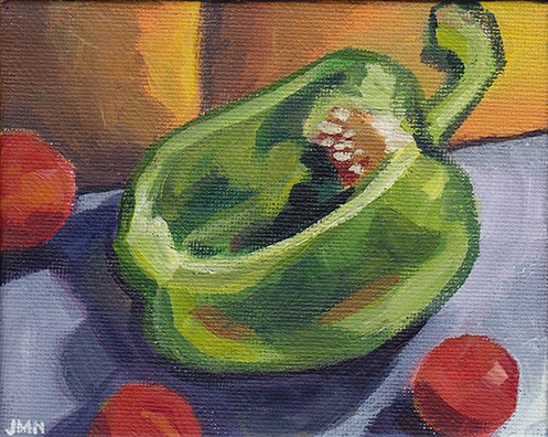 "Green Pepper" original fine art by J M Needham "Green Pepper" original fine art by J M Needham