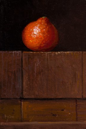 "Tangelo on Wood Blocks (+ two thoughts about pennies)" original fine art by Abbey Ryan "Tangelo on Wood Blocks (+ two thoughts about pennies)" original fine art by Abbey Ryan