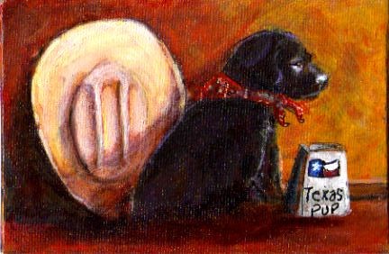 "Texas Pup" original fine art by Barbara Lemley "Texas Pup" original fine art by Barbara Lemley