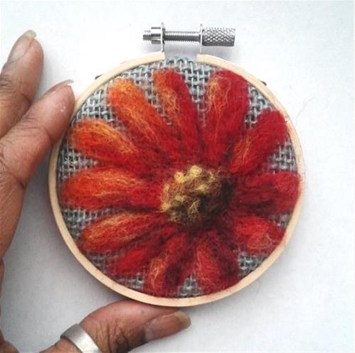 "Red Flower" original fine art by Camille Morgan "Red Flower" original fine art by Camille Morgan