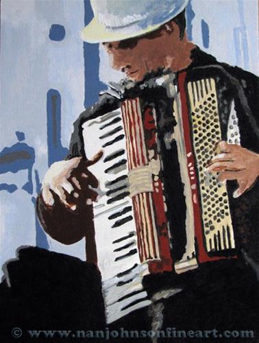 "The Player" original fine art by Nan Johnson "The Player" original fine art by Nan Johnson