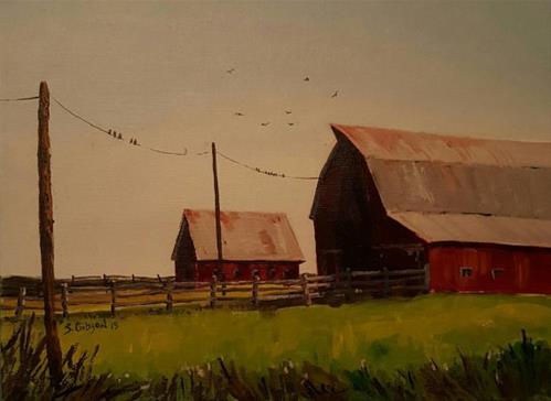 "Jan Perchant Barn" original fine art by Steve Gibson "Jan Perchant Barn" original fine art by Steve Gibson