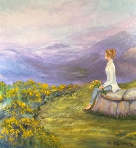 "Girl on Rocks" original fine art by Barbara Whitmire "Girl on Rocks" original fine art by Barbara Whitmire