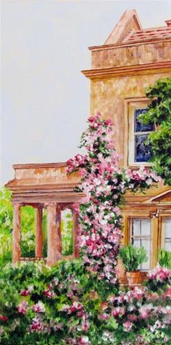 "Italian Villa" original fine art by Nan Johnson "Italian Villa" original fine art by Nan Johnson