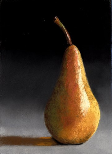 "Another Simple Pear pastel painting" original fine art by Ria Hills "Another Simple Pear pastel painting" original fine art by Ria Hills