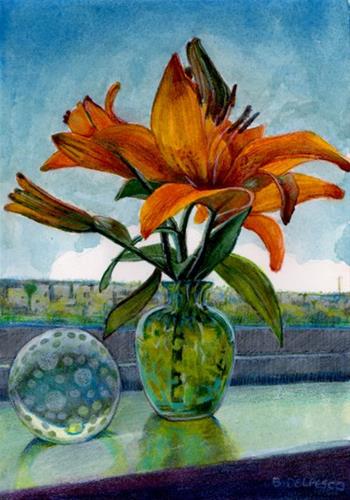 "Watercolor: Tiger Lily Polka Dot (& using colored pencil on watercolors)" original fine art by Belinda Del Pesco "Watercolor: Tiger Lily Polka Dot (& using colored pencil on watercolors)" original fine art by Belinda Del Pesco