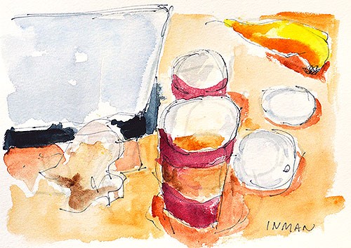 "Breakfast Still Life" original fine art by Kevin Inman "Breakfast Still Life" original fine art by Kevin Inman