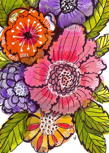 "Garden Fauxtanical 1" original fine art by Tonya Doughty "Garden Fauxtanical 1" original fine art by Tonya Doughty