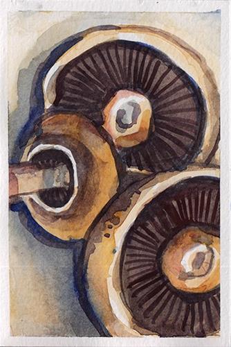 "Trio of Mushrooms" original fine art by J M Needham "Trio of Mushrooms" original fine art by J M Needham