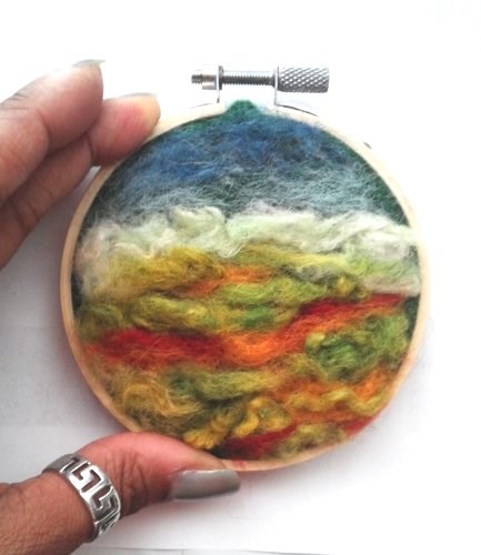 "Fall Needle Felting" original fine art by Camille Morgan "Fall Needle Felting" original fine art by Camille Morgan