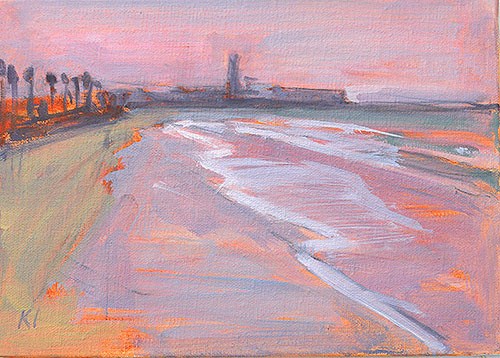 "Off the Oceanside Pier Plein Air" original fine art by Kevin Inman "Off the Oceanside Pier Plein Air" original fine art by Kevin Inman