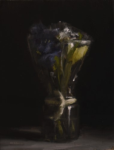 "Bouquet in Plastic Wrap" original fine art by Neil Carroll "Bouquet in Plastic Wrap" original fine art by Neil Carroll