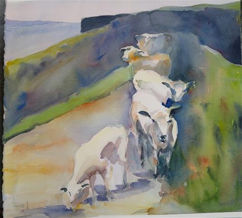 "Irish Traffic Jam!" original fine art by angela scully "Irish Traffic Jam!" original fine art by angela scully