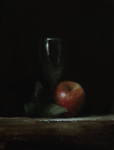 "Apple with Wine Glass" original fine art by Neil Carroll "Apple with Wine Glass" original fine art by Neil Carroll