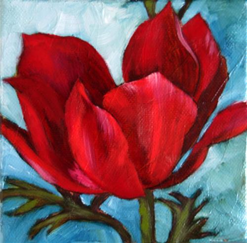 "Flora in Red" original fine art by Mary Van Deman "Flora in Red" original fine art by Mary Van Deman