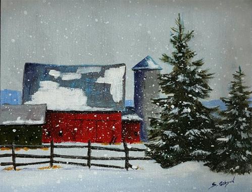 "Curtis Tibbets Farm" original fine art by Steve Gibson "Curtis Tibbets Farm" original fine art by Steve Gibson