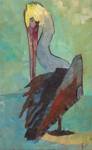 "Brown Pelican" original fine art by Elizabeth See "Brown Pelican" original fine art by Elizabeth See