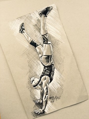 "Sara Sigmunds - Crossfit" original fine art by Piya Samant "Sara Sigmunds - Crossfit" original fine art by Piya Samant