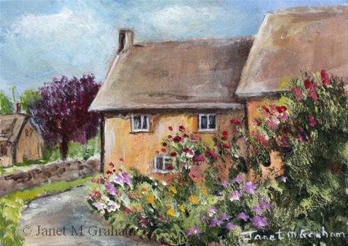 "Country Lane ACEO" original fine art by Janet Graham "Country Lane ACEO" original fine art by Janet Graham