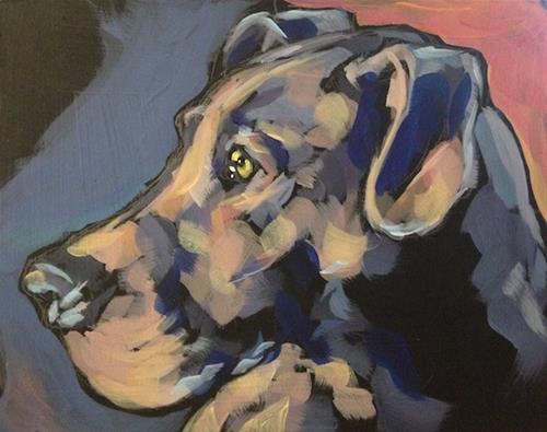 "July 8 Earl Grey" original fine art by Kat Corrigan "July 8 Earl Grey" original fine art by Kat Corrigan