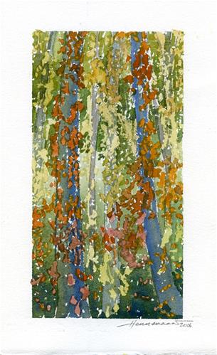 "Fall Leaves Falling" original fine art by Eileen Hennemann "Fall Leaves Falling" original fine art by Eileen Hennemann