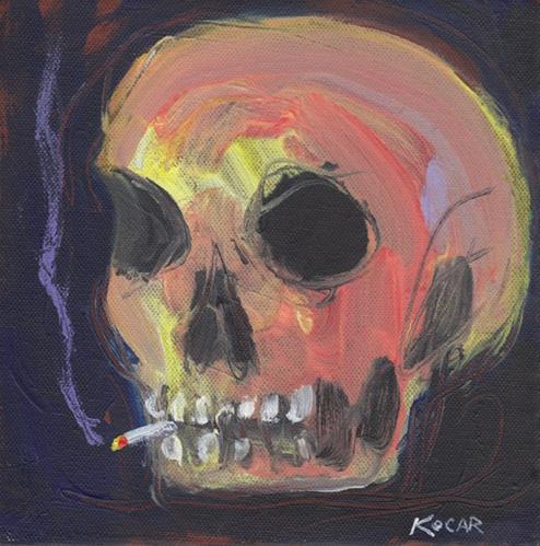 "Smokin' Skull" original fine art by George Kocar "Smokin' Skull" original fine art by George Kocar