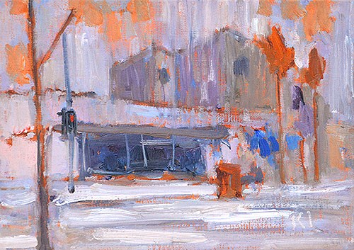 "Rain in Coronado" original fine art by Kevin Inman "Rain in Coronado" original fine art by Kevin Inman