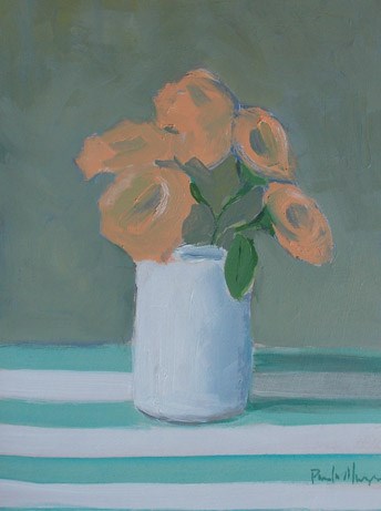 "Peach with Stripes" original fine art by Pamela Munger "Peach with Stripes" original fine art by Pamela Munger