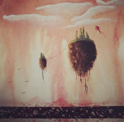 "Sunset Floating Island" original fine art by Staar Caswell "Sunset Floating Island" original fine art by Staar Caswell