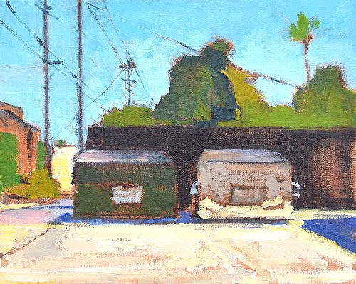 "Dumpsters, North Park" original fine art by Kevin Inman "Dumpsters, North Park" original fine art by Kevin Inman