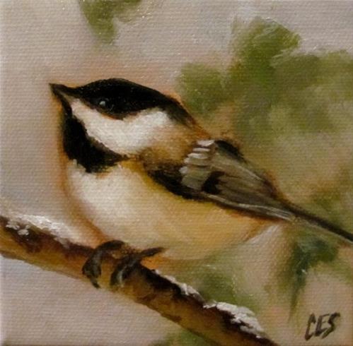 "Winter Chickadee" original fine art by ~ces~ Christine E. S. Code "Winter Chickadee" original fine art by ~ces~ Christine E. S. Code