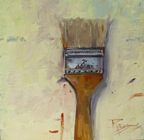 "Chip Brush paintbrush, still life, oil painting by Robin Weiss" original fine art by Robin Weiss "Chip Brush paintbrush, still life, oil painting by Robin Weiss" original fine art by Robin Weiss