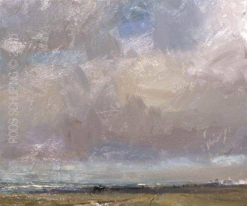 "Painting Hazy Clouds + Masterclass Pics" original fine art by Roos Schuring "Painting Hazy Clouds + Masterclass Pics" original fine art by Roos Schuring